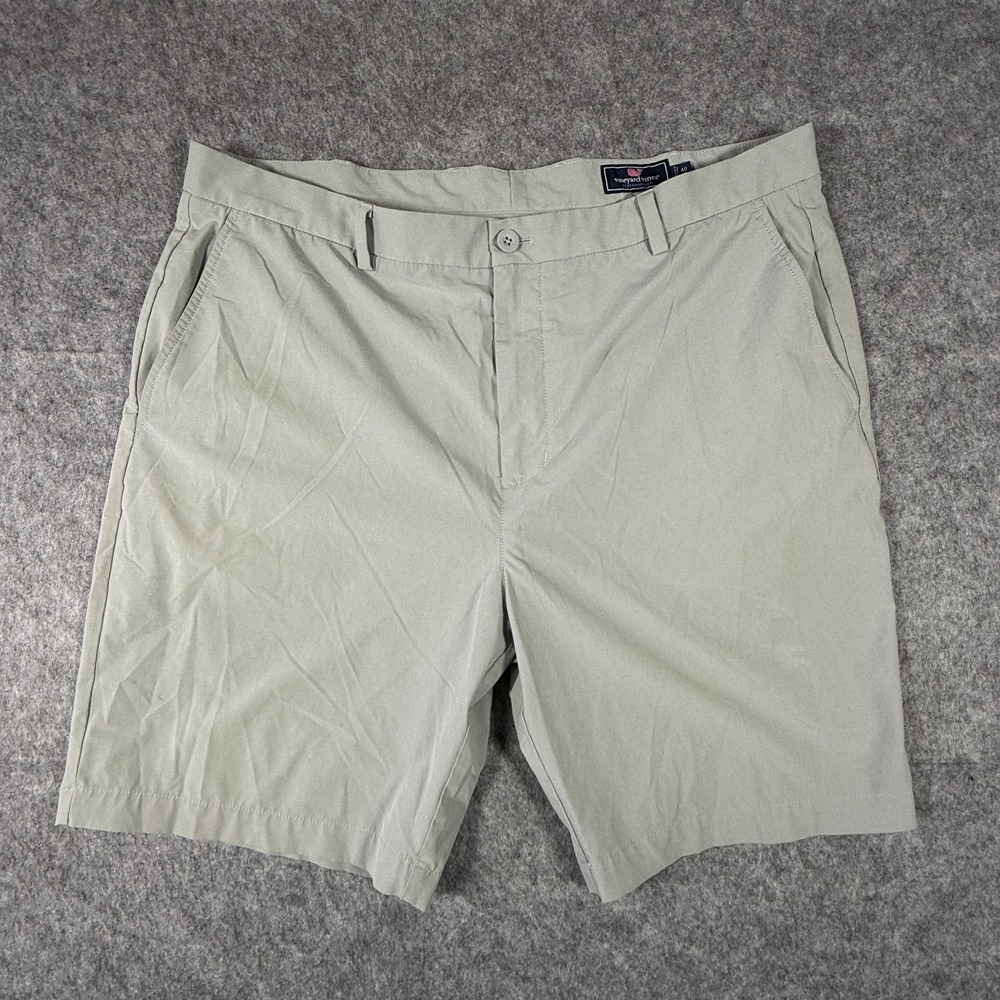 Vineyard Vines Performance Shorts Mens 40 Khaki Tan Stretch Golf